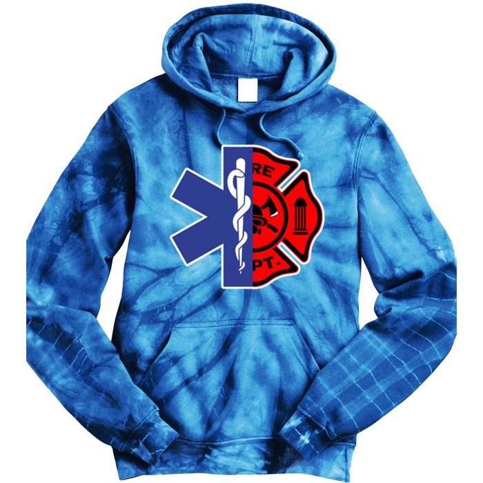 Emt Firefighter Cute Gift Firefighter Two Sided Ems Gift Tie Dye Hoodie