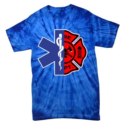 Emt Firefighter Cute Gift Firefighter Two Sided Ems Gift Tie-Dye T-Shirt