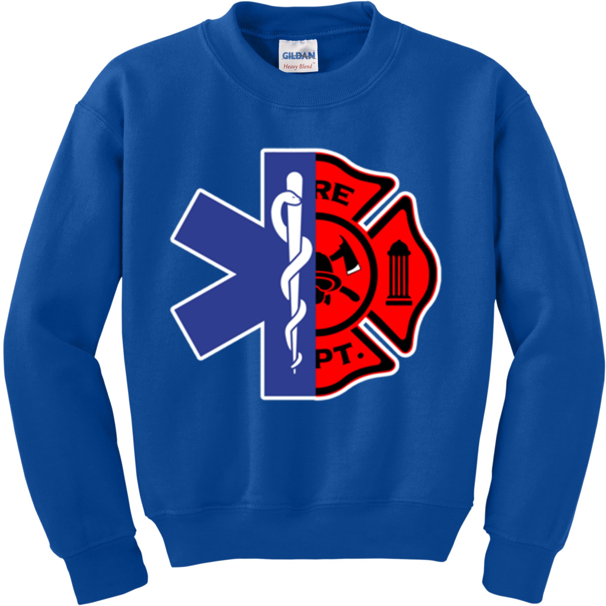 Emt Firefighter Cute Gift Firefighter Two Sided Ems Gift Kids Sweatshirt