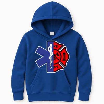 Emt Firefighter Cute Gift Firefighter Two Sided Ems Gift Kids Hoodie