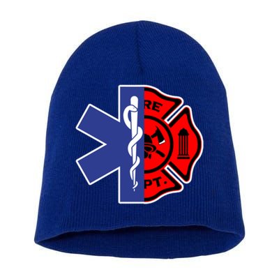 Emt Firefighter Cute Gift Firefighter Two Sided Ems Gift Short Acrylic Beanie