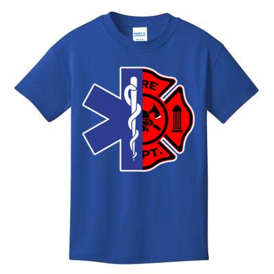 Emt Firefighter Cute Gift Firefighter Two Sided Ems Gift Kids T-Shirt