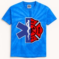 Emt Firefighter Cute Gift Firefighter Two Sided Ems Gift Kids Tie-Dye T-Shirt