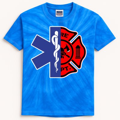 Emt Firefighter Cute Gift Firefighter Two Sided Ems Gift Kids Tie-Dye T-Shirt