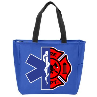 Emt Firefighter Cute Gift Firefighter Two Sided Ems Gift Zip Tote Bag