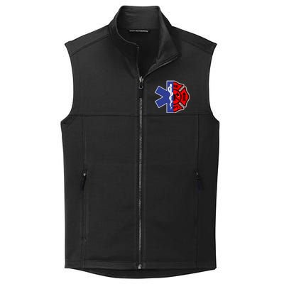 Emt Firefighter Cute Gift Firefighter Two Sided Ems Gift Collective Smooth Fleece Vest