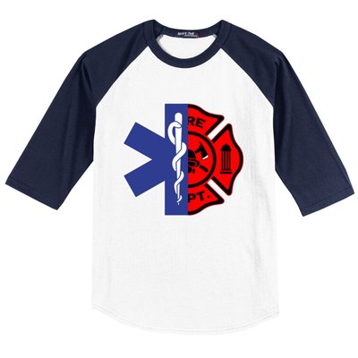 Emt Firefighter Cute Gift Firefighter Two Sided Ems Gift Baseball Sleeve Shirt