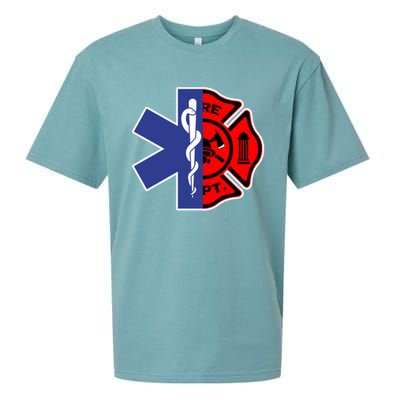 Emt Firefighter Cute Gift Firefighter Two Sided Ems Gift Sueded Cloud Jersey T-Shirt