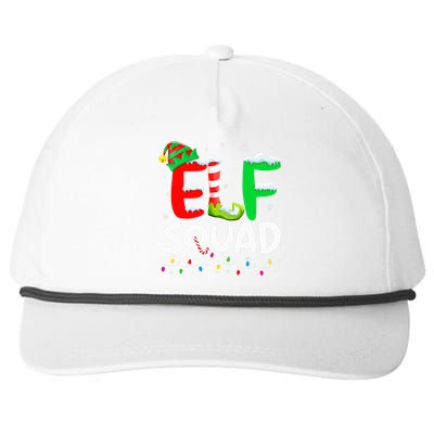 Elf Family Christmas Matching Pajamas Xmas Elf Squad  Snapback Five-Panel Rope Hat