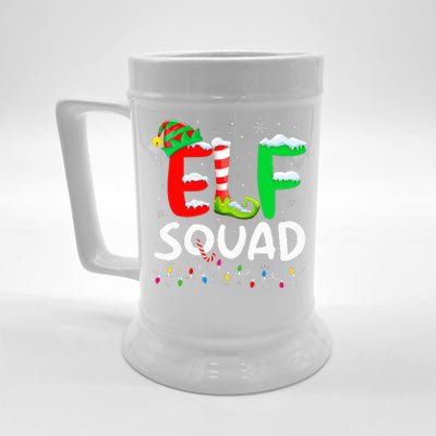 Elf Family Christmas Matching Pajamas Xmas Elf Squad  Beer Stein