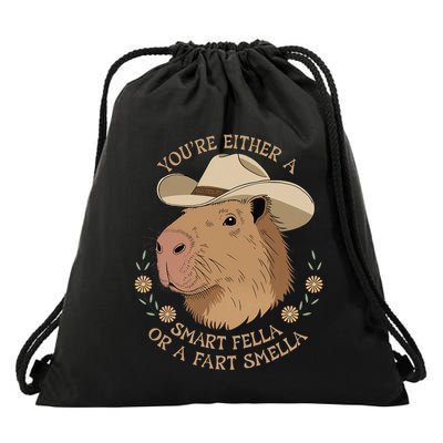 Embarrassing Funny Capybara Inappropriate Humor Drawstring Bag