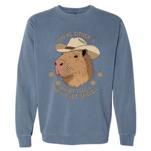 Embarrassing Funny Capybara Inappropriate Humor Garment-Dyed Sweatshirt