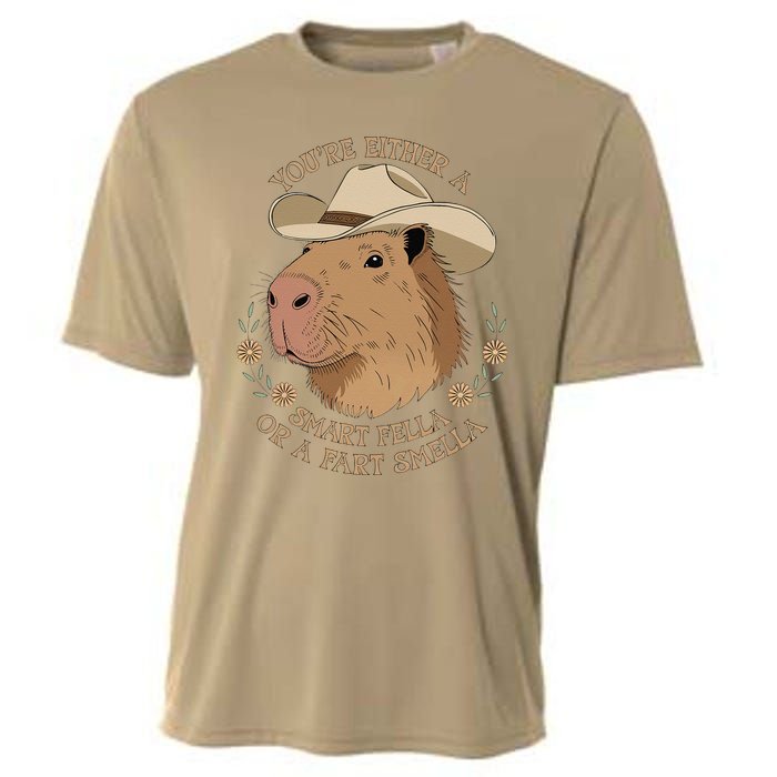 Embarrassing Funny Capybara Inappropriate Humor Cooling Performance Crew T-Shirt