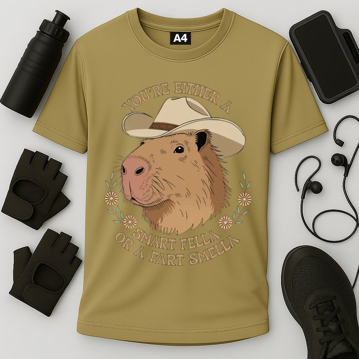Embarrassing Funny Capybara Inappropriate Humor Cooling Performance Crew T-Shirt