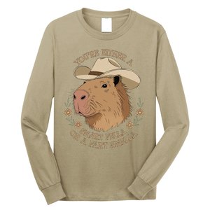 Embarrassing Funny Capybara Inappropriate Humor Long Sleeve Shirt