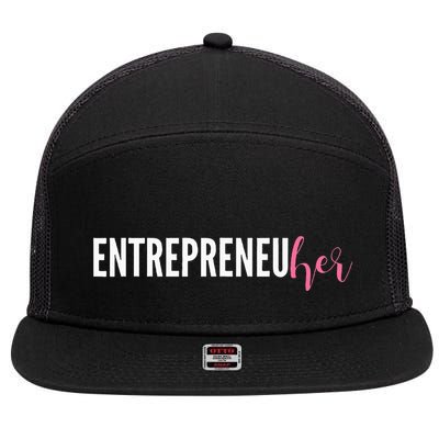 Entrepreneur Female Ceo Girl Creator Maker 7 Panel Mesh Trucker Snapback Hat