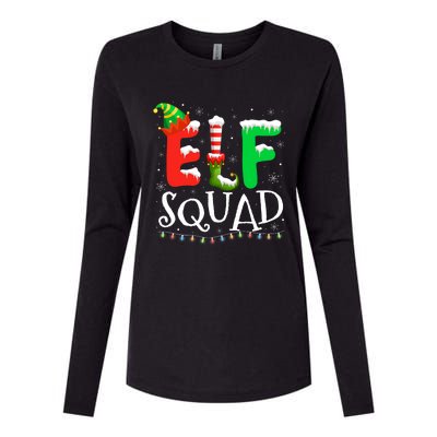 Elf Family Christmas Matching Pajamas Xmas Elf Squad Womens Cotton Relaxed Long Sleeve T-Shirt