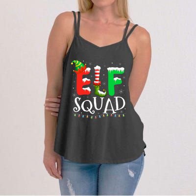 Elf Family Christmas Matching Pajamas Xmas Elf Squad Women's Strappy Tank