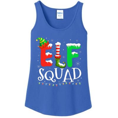 Elf Family Christmas Matching Pajamas Xmas Elf Squad Ladies Essential Tank