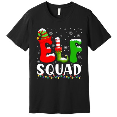 Elf Family Christmas Matching Pajamas Xmas Elf Squad Premium T-Shirt