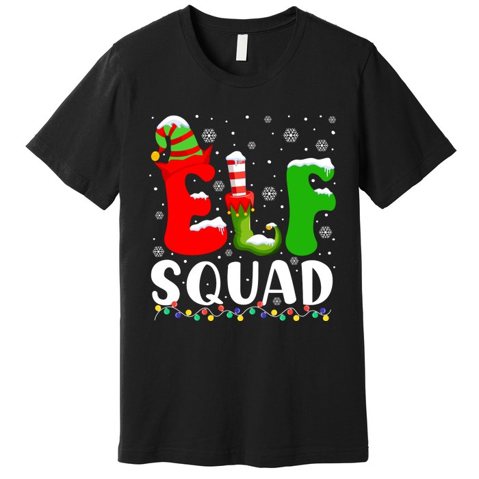 Elf Family Christmas Matching Pajamas Xmas Elf Squad Premium T-Shirt