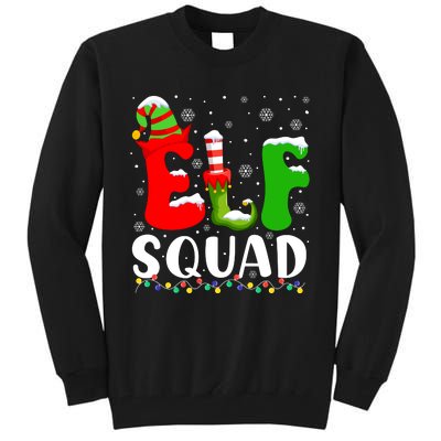 Elf Family Christmas Matching Pajamas Xmas Elf Squad Tall Sweatshirt