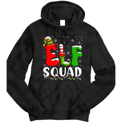 Elf Family Christmas Matching Pajamas Xmas Elf Squad Tie Dye Hoodie