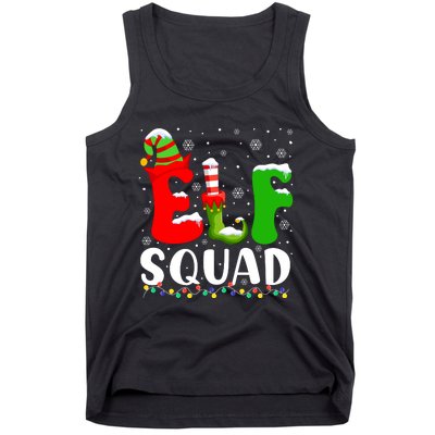 Elf Family Christmas Matching Pajamas Xmas Elf Squad Tank Top