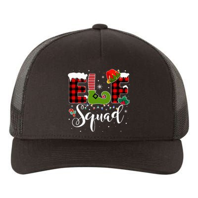 Elf Family Christmas Matching Pajamas XMas Elf Squad  Yupoong Adult 5-Panel Trucker Hat