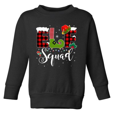 Elf Family Christmas Matching Pajamas XMas Elf Squad  Toddler Sweatshirt