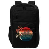 Exotic Flowers Coconut Palm Trees Retro Tropical Summer Impact Tech Backpack