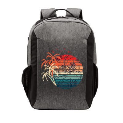 Exotic Flowers Coconut Palm Trees Retro Tropical Summer Vector Backpack