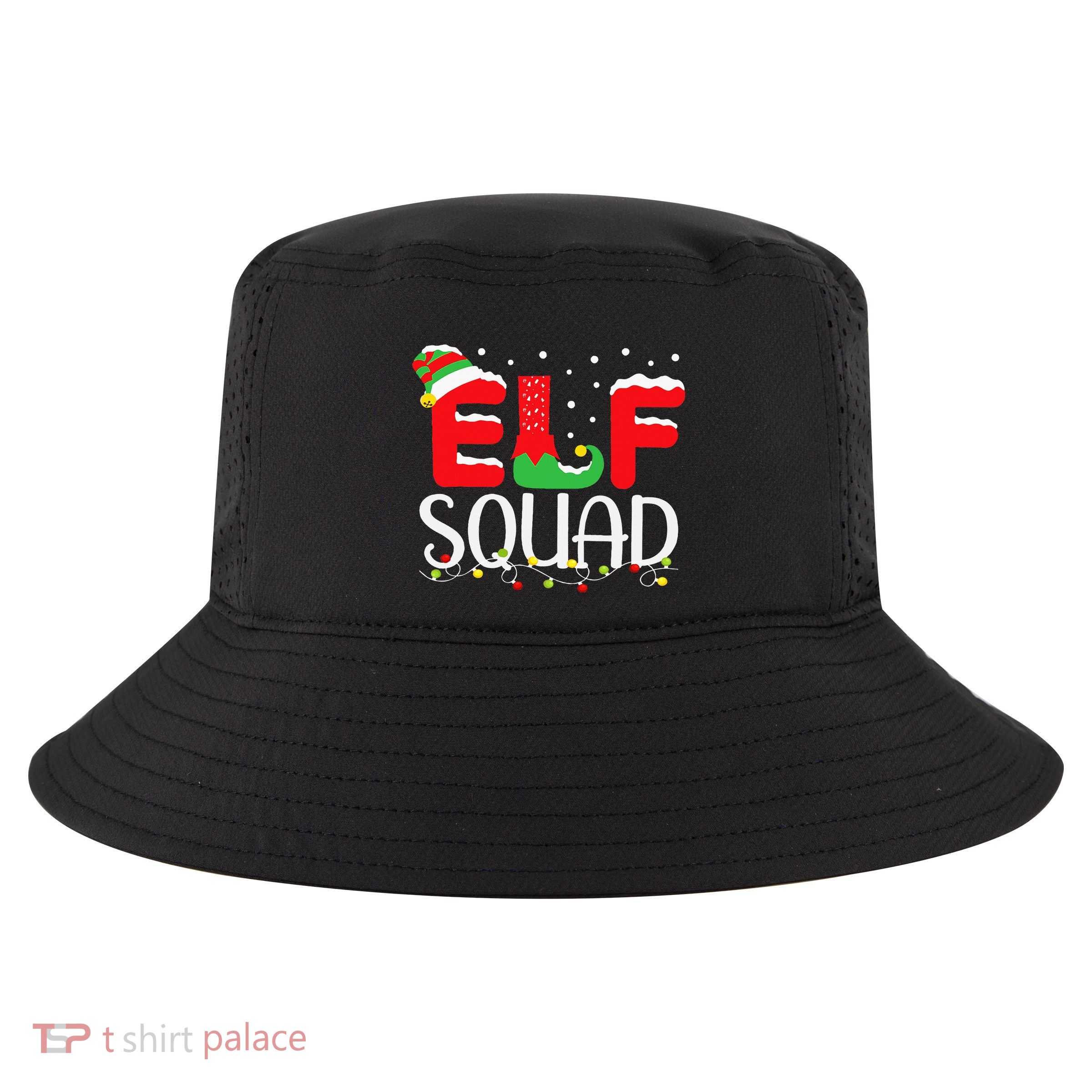 Elf Family Christmas Matching Pajamas Xmas Elf Squad Cool Comfort Performance Bucket Hat
