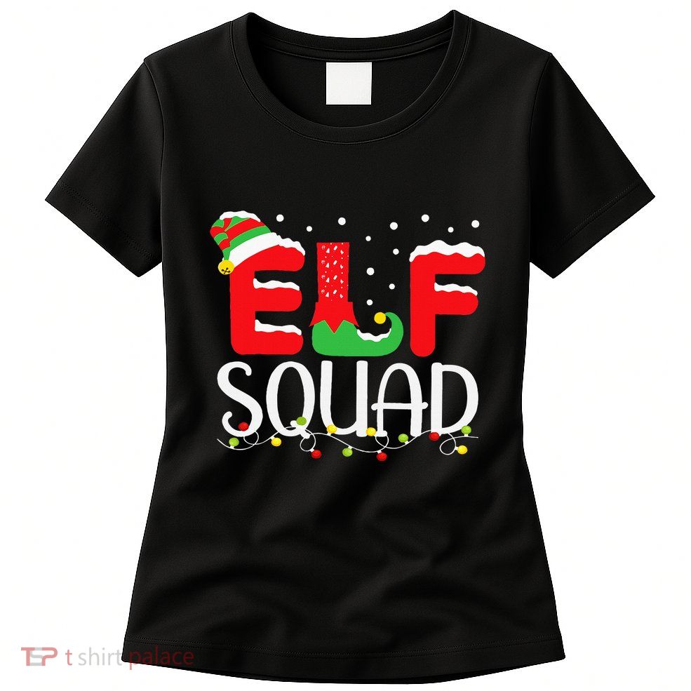 Elf Family Christmas Matching Pajamas Xmas Elf Squad Womens T-Shirt