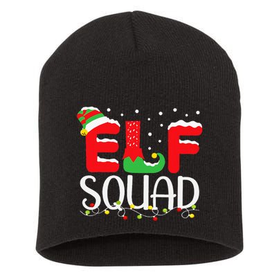 Elf Family Christmas Matching Pajamas Xmas Elf Squad Short Acrylic Beanie