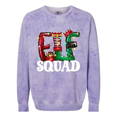 Elf Family Christmas Matching Pajamas Xmas Funny Elf Squad Meaningful Gift Colorblast Crewneck Sweatshirt