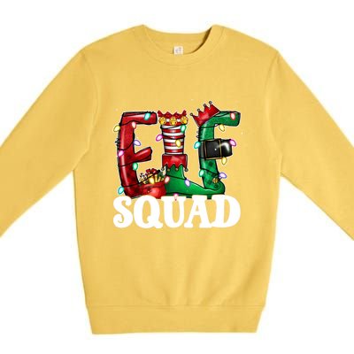 Elf Family Christmas Matching Pajamas Xmas Funny Elf Squad Meaningful Gift Premium Crewneck Sweatshirt