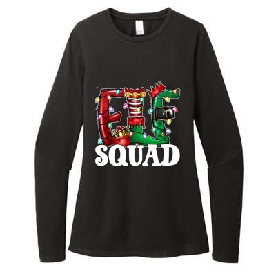 Elf Family Christmas Matching Pajamas Xmas Funny Elf Squad Meaningful Gift Womens CVC Long Sleeve Shirt