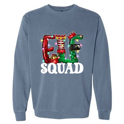 Elf Family Christmas Matching Pajamas Xmas Funny Elf Squad Meaningful Gift Garment-Dyed Sweatshirt