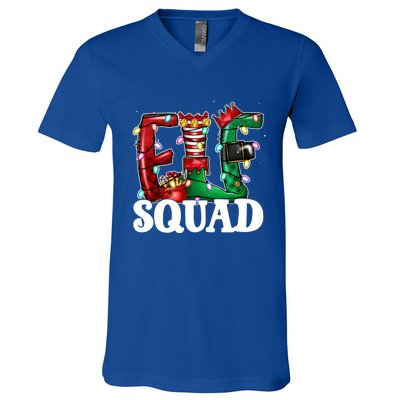 Elf Family Christmas Matching Pajamas Xmas Funny Elf Squad Meaningful Gift V-Neck T-Shirt