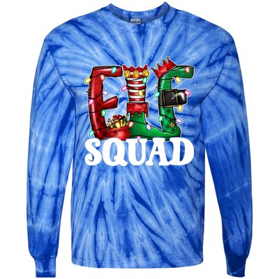 Elf Family Christmas Matching Pajamas Xmas Funny Elf Squad Meaningful Gift Tie-Dye Long Sleeve Shirt