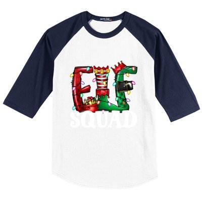 Elf Family Christmas Matching Pajamas Xmas Funny Elf Squad Meaningful Gift Baseball Sleeve Shirt