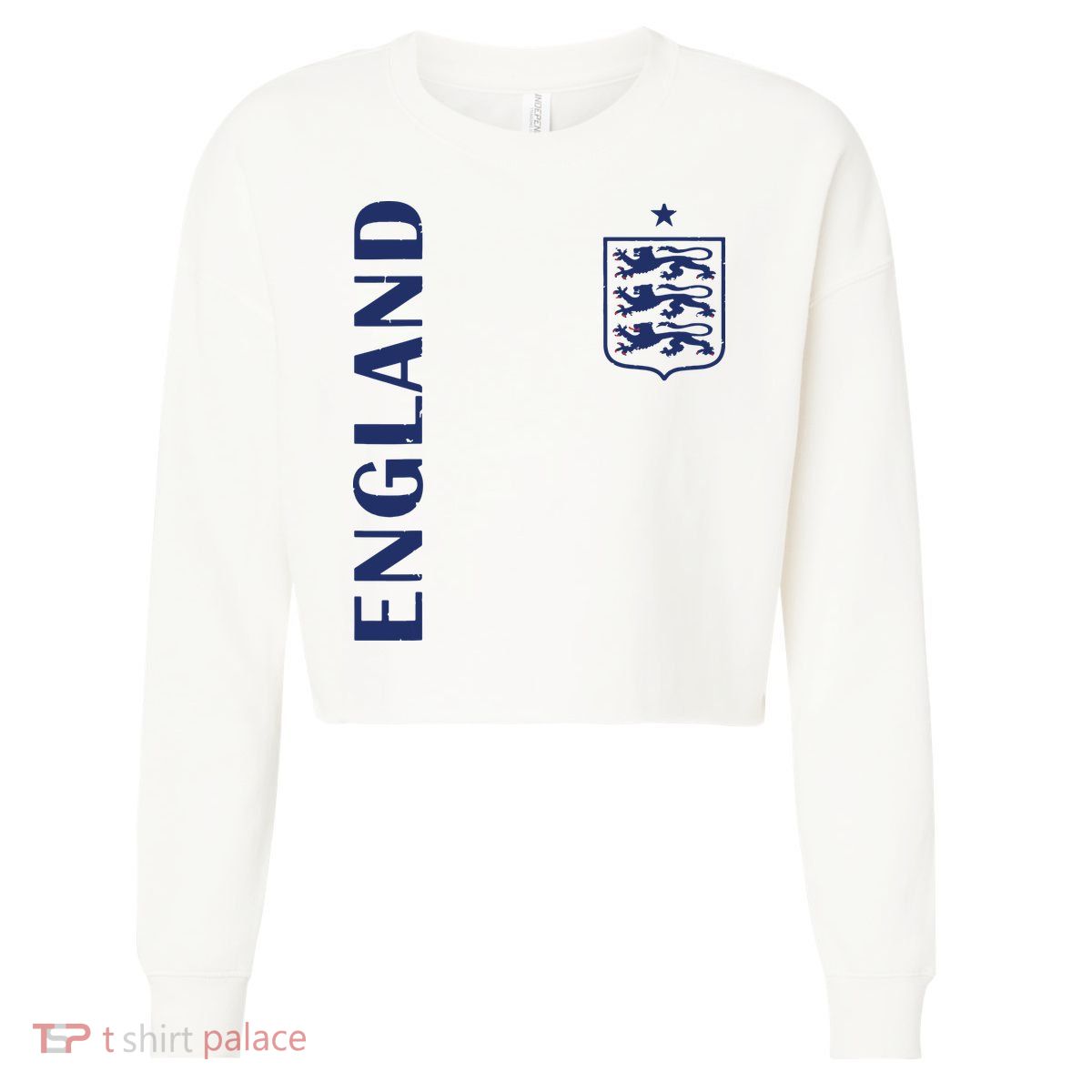 England Football Crest Cropped Pullover Crew