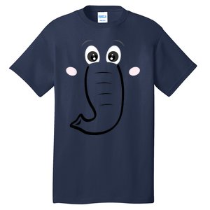 Elephant Face Cartoon Style Easy Halloween Costume Tall T-Shirt