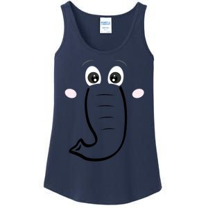 Elephant Face Cartoon Style Easy Halloween Costume Ladies Essential Tank