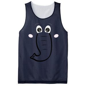 Elephant Face Cartoon Style Easy Halloween Costume Mesh Reversible Basketball Jersey Tank