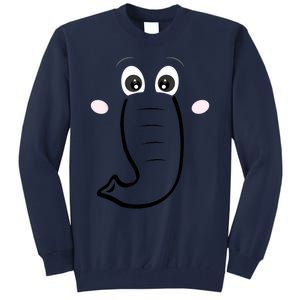 Elephant Face Cartoon Style Easy Halloween Costume Tall Sweatshirt