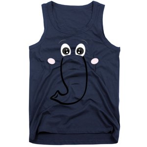 Elephant Face Cartoon Style Easy Halloween Costume Tank Top