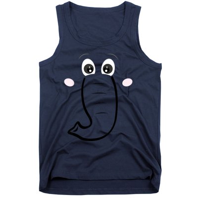 Elephant Face Cartoon Style Easy Halloween Costume Tank Top