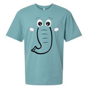 Elephant Face Cartoon Style Easy Halloween Costume Sueded Cloud Jersey T-Shirt